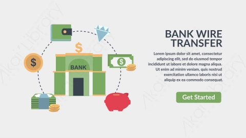 AE模板-DC_Bank_Wire_Transfer银行电汇扁平卡通图标场景背景