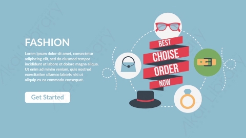 AE模板-DC_Fashion时尚设计扁平卡通图标场景背景
