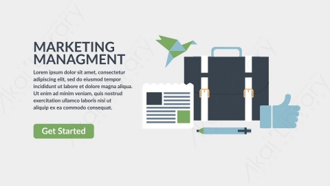 AE模板-DC_Marketing_Management市场营销管理扁平卡通图标场景背景