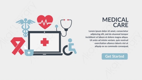 AE模板-DC_Medical_Care医疗护理扁平卡通图标场景背景
