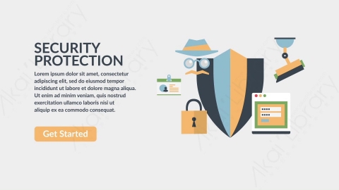 AE模板-DC_Security_Protection安全保护扁平卡通图标场景背景
