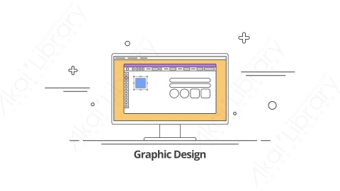 AE模板-Graphic Design平面展示MG扁平卡通图标场景
