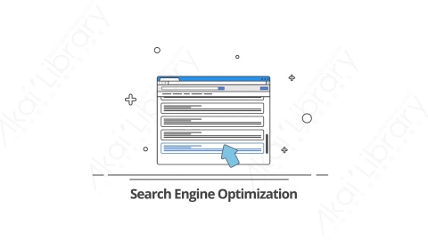 AE模板-Search Engine Optimization搜索引擎优化MG扁平卡通图标场景