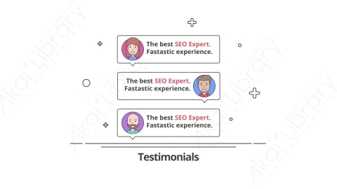AE模板-Testimonials网络聊天MG扁平卡通图标场景