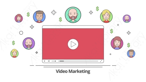 AE模板-Video Marketing视频营销MG扁平卡通图标场景