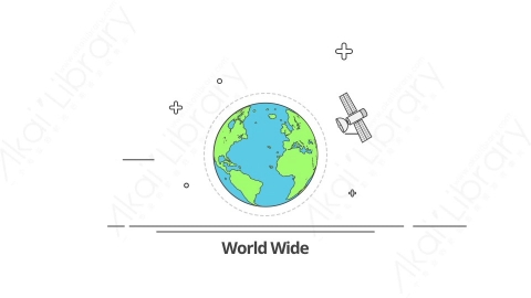 AE模板-World Wide世界范围MG扁平卡通图标场景