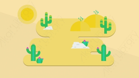 AE模板-MG扁平场景背景Desert Scene沙漠荒漠