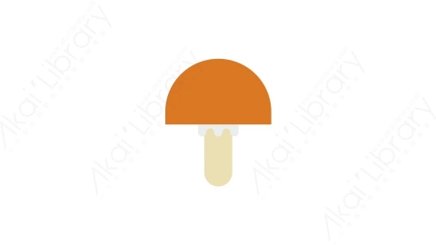 AE模板-mushroom 1蘑菇MG扁平自然户外元素图标