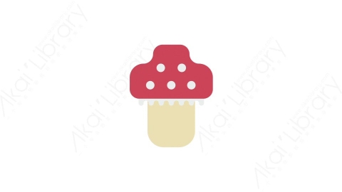 AE模板-mushroom 2蘑菇MG扁平自然户外元素图标