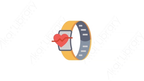 AE模板-2-Fitness tracker健康手表MG扁平健身运动动画图标