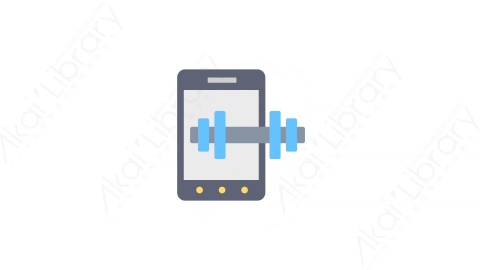 AE模板-4-Fitness app健身应用MG扁平健身运动动画图标