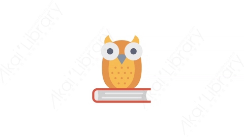 AE模板-9-Smart Owl猫头鹰MG扁平教育动画图标