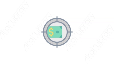 AE模板-10-Fund hunting寻找资金MG扁平银行金融动画图标