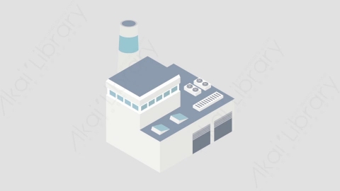 AE模板-Factory工厂MG扁平城市建筑元素图标
