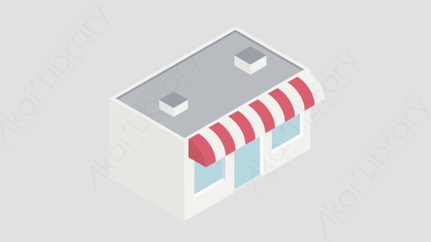 AE模板-Store商店MG扁平城市建筑元素图标