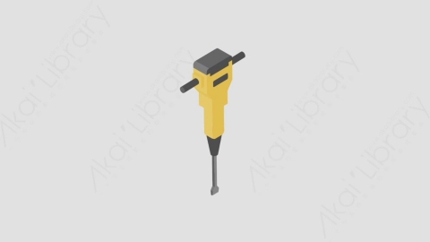 AE模板-Jackhammer手提钻MG扁平建筑施工元素图标