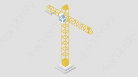 AE模板-Tower_Crane 3塔吊MG扁平建筑施工元素图标
