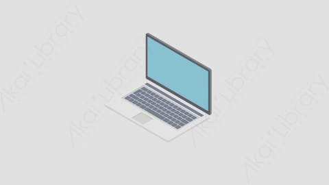 AE模板-Laptop笔记本电脑MG扁平电子设备元素图标