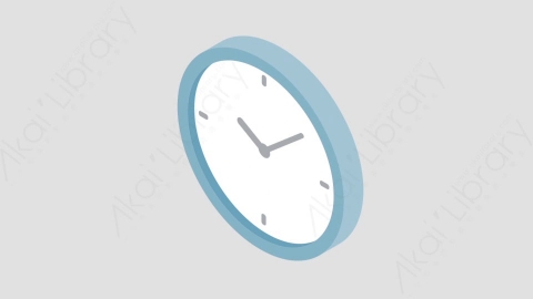 AE模板-Clock时钟钟表MG扁平学习教育元素图标