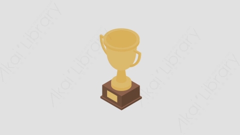 AE模板-Cup 2奖杯MG扁平学习教育元素图标