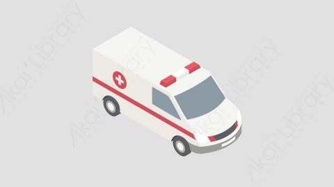 AE模板-Ambulance_Front_Pop-up救护车MG扁平交通工具元素图标