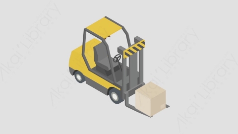 AE模板-Forklift_Pop-up叉车MG扁平交通工具元素图标