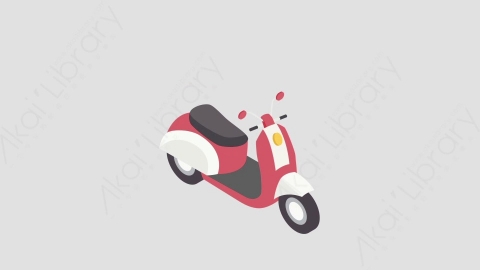 AE模板-Scooter_Man_Pop-up摩托车MG扁平交通工具元素图标