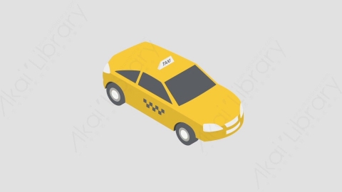 AE模板-Taxi_Front_Pop-up出租车MG扁平交通工具元素图标