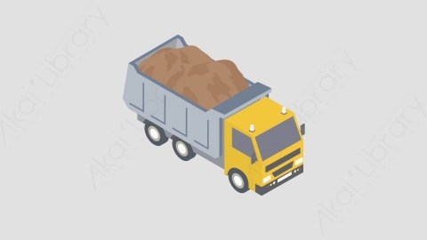 AE模板-Truck_Build_Pop-up火车MG扁平交通工具元素图标