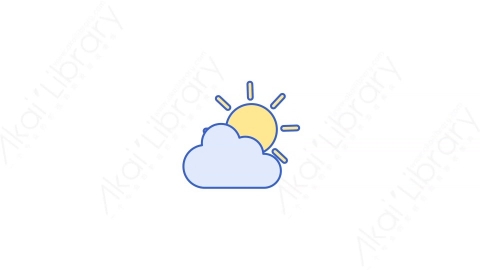 AE模板-1Partly Cloudy Day多云MG扁平天气元素图标