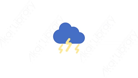 AE模板-8Thunderstorm雷雨MG扁平天气元素图标