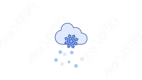 AE模板-9Snowfall降雪MG扁平天气元素图标