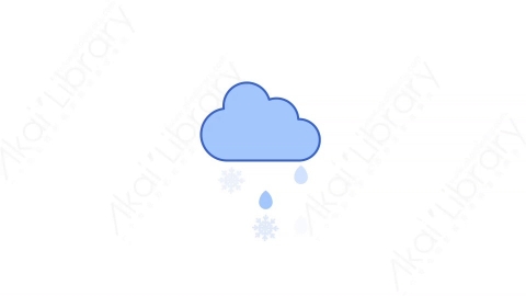 AE模板-10Sleet冰雹MG扁平天气元素图标