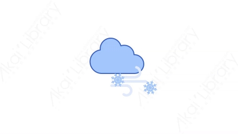 AE模板-13Blizzard暴雪MG扁平天气元素图标