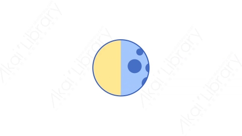 AE模板-16Half Moon半月MG扁平天气元素图标