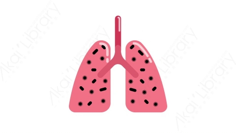 AE模板-02_ Lungs Infection肺部感染MG扁平医学医疗元素图标