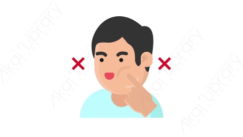 AE模板-21_ Avoid Face Touching避免接触MG扁平医学医疗元素图标