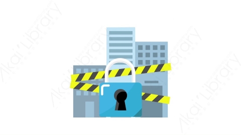 AE模板-26_ Lockdown City锁定城市MG扁平医学医疗元素图标