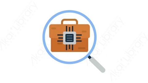 AE模板-Job Search求职MG扁平科技网络元素图标
