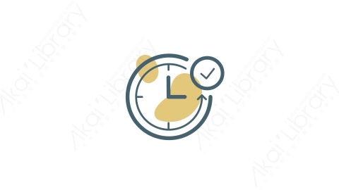 AE模板-25_Time时钟钟表MG扁平日常生活元素图标