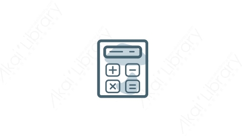 AE模板-31_Calculation计算器MG扁平日常生活元素图标