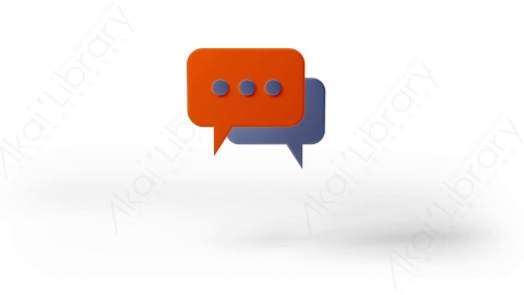 AE模板-MG三维立体元素图标DIALOGUE聊天对话框