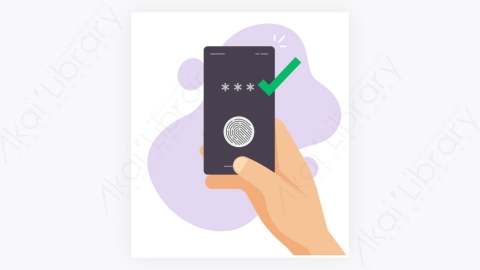 图片素材-触摸指纹安全识别检查