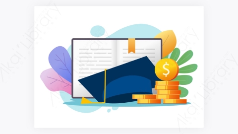 图片素材-教育资金贷款学分概念奖学金研究生费用