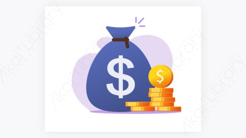 图片素材-钱袋子图标现金袋钱袋与美元