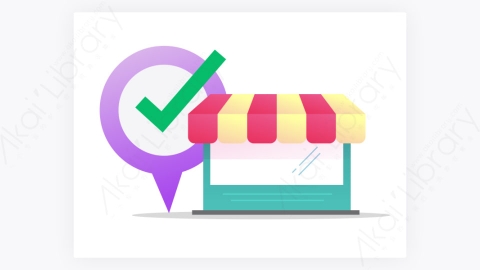 图片素材-商店零售店面位置矢量平面卡通建筑