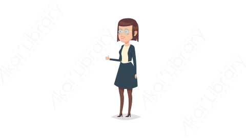 图片素材-可爱的女商人做不同的动作39