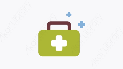 图片素材-001急救箱 first aid kit扁平MG卡通露营元素图标