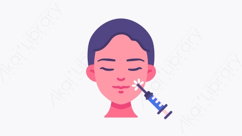 图片素材-003肉毒杆菌 botox扁平MG卡通整容手术元素图标