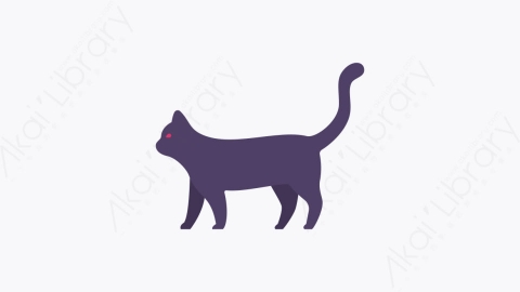 图片素材-007黑猫 black cat扁平MG卡通万圣节元素图标